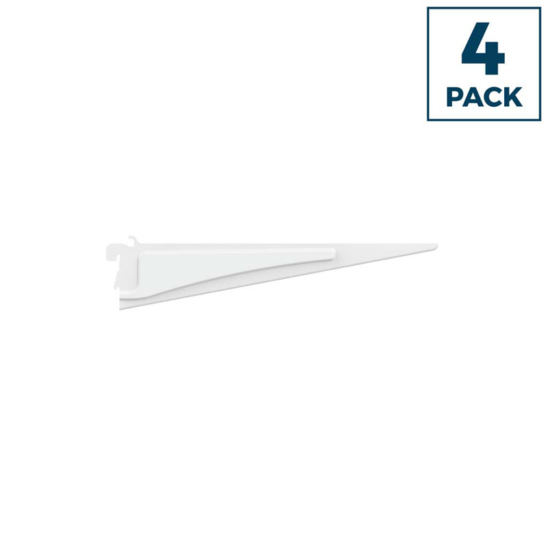 ClosetMaid ShelfTrack 12 in. x .5 in. White Shelf Bracket Wayfair